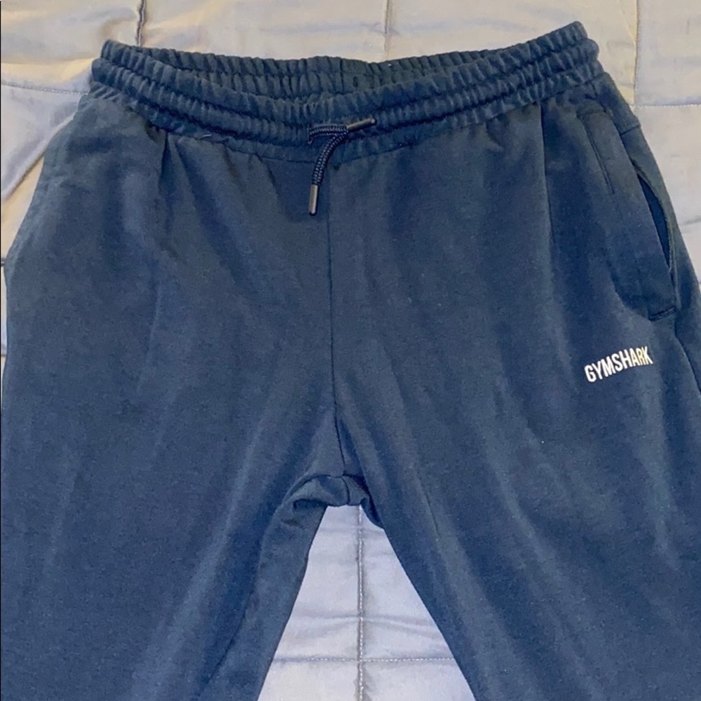 Gymshark Navy Blue Joggers w/ zippers L